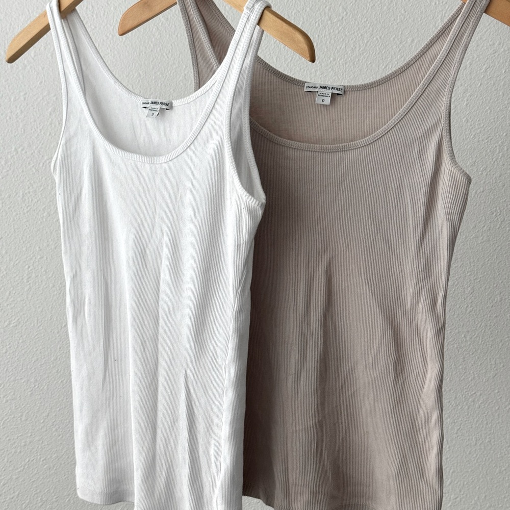 Set of Two James Perse Tank Tops